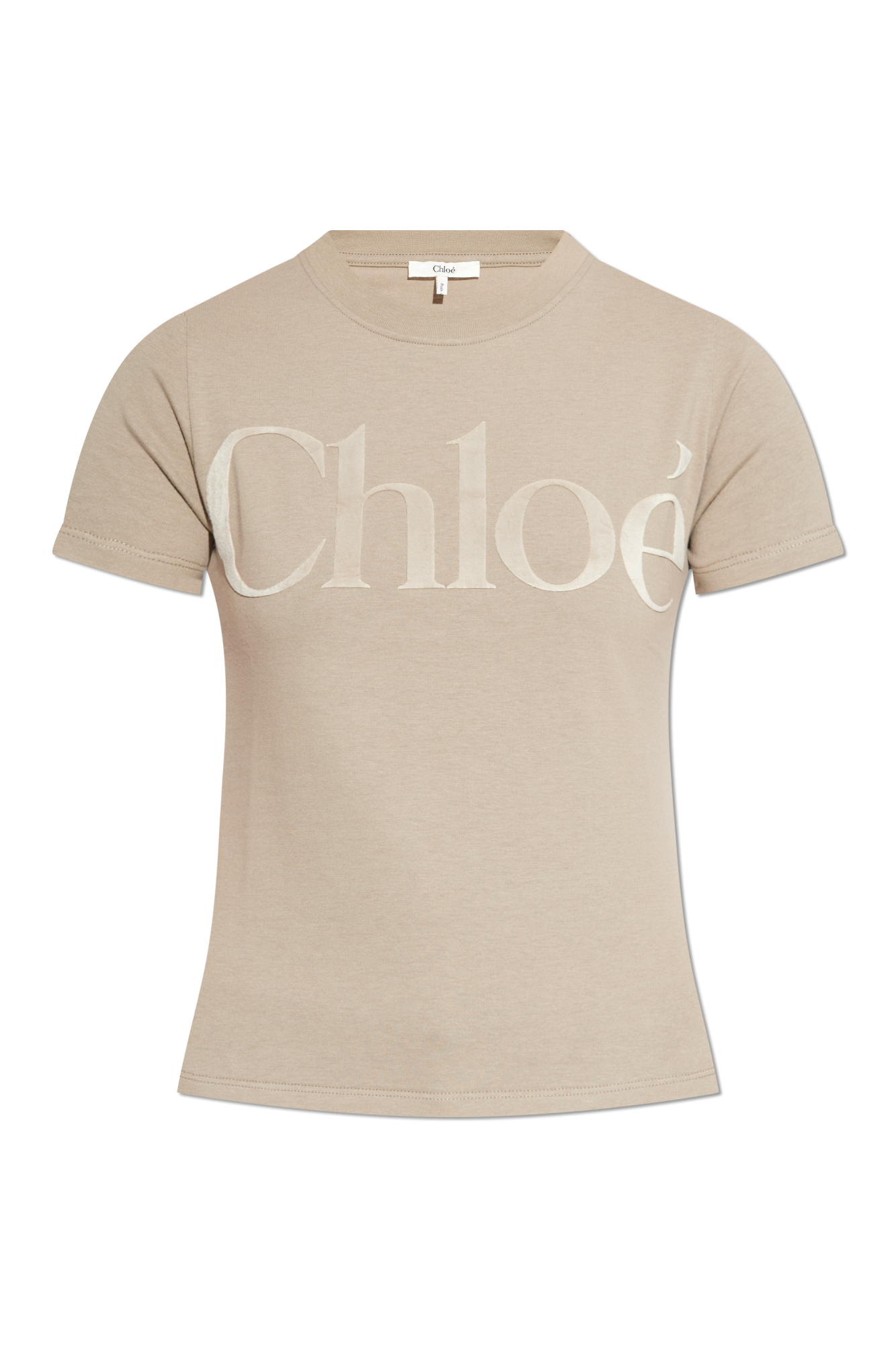 Chloé T-shirt with velvet logo finish | Women's Clothing